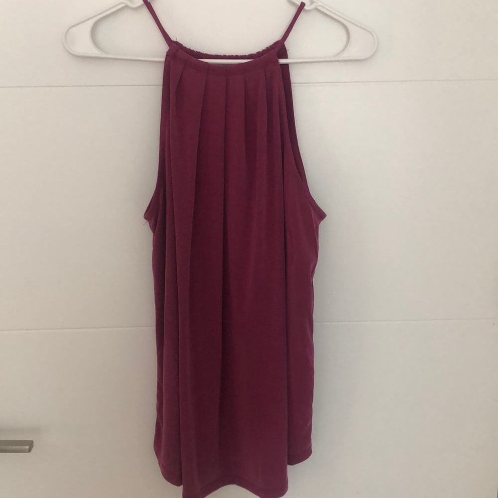 NWT High Neck Magenta Tank Top